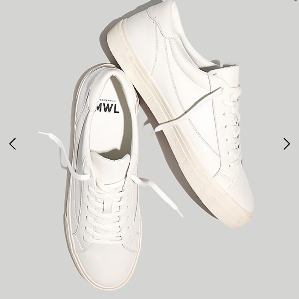 Madewell sidewalk low top sneakers leather size 8M